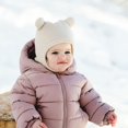 thumbnail image 3 of Calikids Cagoule d'Hiver en Tricot Cachemire Toucher Doux - Encre Noire (Bébé, 9-24 Mois), 3 of 4