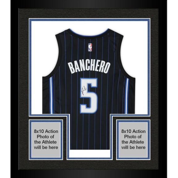 Framed Paolo Banchero Orlando Magic Autographed Black Icon Swingman Jersey - Fanatics Authentic Certified