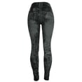 thumbnail image 6 of VSNOW Women Casual Imitation Denim Print Stretch High Waist Jegging Leggings, 6 of 6