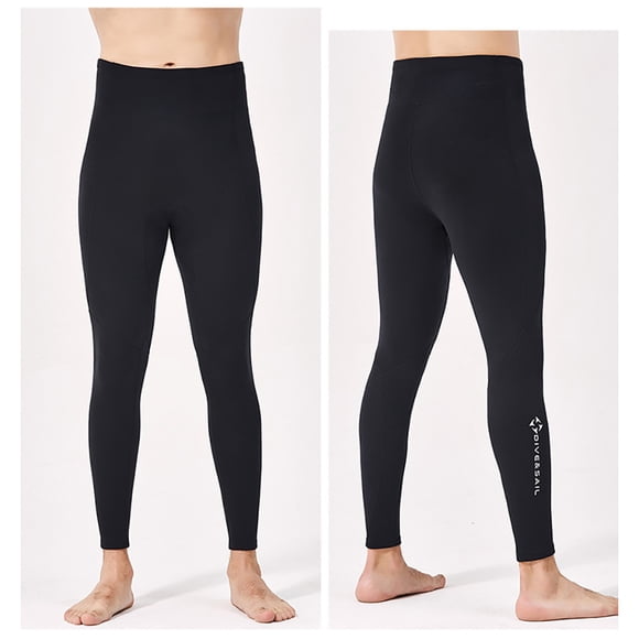 Unatoiry Pantalon de Plongée 2 mm Fendu, Combinaison de Compression, Leggings de Plongée pour Femmes, pour Plongée, Natation, Snorkeling, Plongée en Apnée, Voile, Noir, TG