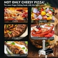 thumbnail image 7 of Outdoor Propane Pizza Oven Gas Wood 16" Pizza Maker Stove with Gas Burner, Thermometer, Wood Tray, Pizza Stone, Pizza Peel, Carry Bag, Black, 7 of 7