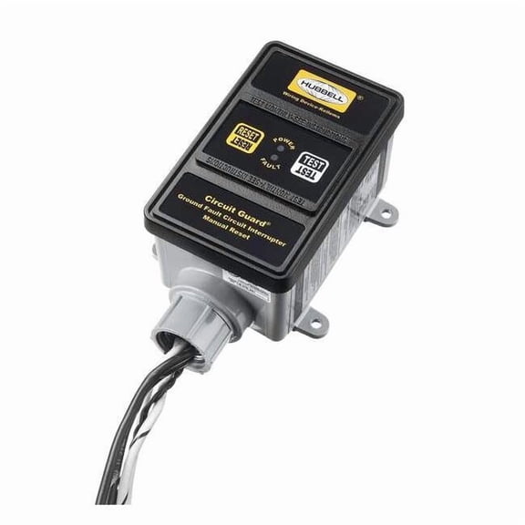 Hubbell Wiring Device-Kellems GFCI,Hard Wired,120V,30A,Black GFHW13005