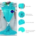 thumbnail image 4 of MDS pack of 5 Wedding 29 x 170 inches Sheer chiffon Table Runner for Rustic Boho Wedding Banquet Decor for 14ft Table Runners -Peacock blue, 4 of 6