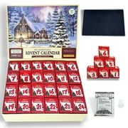 Advent Calendar 2023 Christmas Jigsaw Puzzles Kit, 24 Days Surprise Christmas Countdown Calendars for Kids Adults, Include 1008 Pieces Jigsaw Puzzles, Puzzle Mat and Glue with Scrapper, Christmas Gift