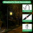 thumbnail image 2 of DEROFIT Shepherds Hook for Outdoor Bird Feeder Pole, 62" Plant Hanger with 5 Prongs Base, 4/5" Thick Bird Feeder Poles, 2 of 7