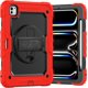 thumbnail image 1 of Funda para iPad Pro de 11 pulgadas (M4) 5.ª generación 2024, funda protectora resistente a los golpes con protector de pantalla, soporte giratorio de 360°, correa para mano/hombro, 1 of 9