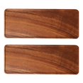 thumbnail image 1 of 2X South American Walnut Tray, Solid Wood Wooden Afternoon Tea Tray, Fruit Tray, Coffee Shop Simple Snack Tray,2 x tray,wood color, 1 of 9