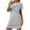 Gray, variant on HomeGardon Women's Sleepwear Nightgowns for Women,Women's Oversized Short Nightgown Fashion Chest Print Short Sleeve Nightdress,S-XXL