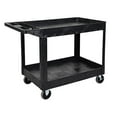 thumbnail image 1 of Luxor XLC11-B Two Shelf Heavy-Duty Utility Cart , Black, 1 of 7