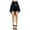 A-Black64, variant on XIAONU Women's Asymmetric Mini Skirt Sexy Leather Edgy Flared Skirts Trendy Forward Streetwear Skirt