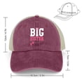 thumbnail image 2 of Big Sister Wine Red Hat Adjustable Funny Fashion Unisex Baseball Cap for Men Women, 2 of 7