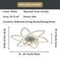 thumbnail image 3 of 30.7‘’ Ceiling Fan with Lights and Remote Control, 6 Petals Modern Bladeless Flush Mount Fan Light, Low Profile 3 Switchable LED Light and Ultra Quiet 6 Gear Wind Speed, Ceiling Fan with Smart Timer, 3 of 7