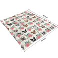 thumbnail image 3 of White Boston Terrier and Flower Blanket,Comfortable Soft Flannel Throw Blanket,All Season,Warm Lightweight Blankets for Sofa Bed Couch Living Room Chair,50"x60"(130x150cm), 3 of 4
