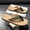 Brown, variant on Woven Pattern Men's Thong Flip Flops, Summer Soft Sole Non-slip Sandals, Trendy Outdoor Beach Slippers