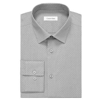 Calvin Klein Men's Cooling 4-Way Stretch Dress Shirt (White, 17-17.5/32-33)  - Walmart.com