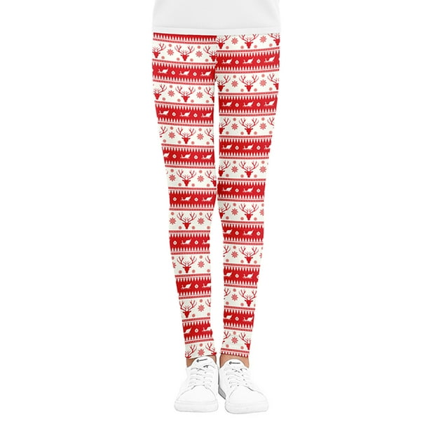 Wangscanis Kid Girl Wrap Pants Thickened Frosted Fleece Christmas Winter  Leggings