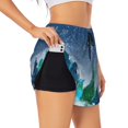 thumbnail image 3 of Lsque Christmas Trees Printed Women's Running Shorts with Liner Pockets,Elastic Quick Dry Workout Athletic Gym Yoga Shorts,Womens High Waist Shorts-, 3 of 9