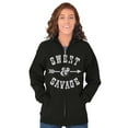 thumbnail image 3 of Sweet Savage Cute Sassy Attitude Gym Zip Hoodie Sweatshirt Women Brisco Brands S, 3 of 5