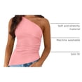 thumbnail image 4 of Remera PRETTYGARDEN Verano 2025 Y2K de un Hombro Ajustada Rosa M, 4 of 9