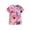 0-Pink3172, variant on Hienoo Girls Floral UPF50 Short Sleeve Half Zip Rash Guard One-Piece Swimsuit, Sizes 0-3T
