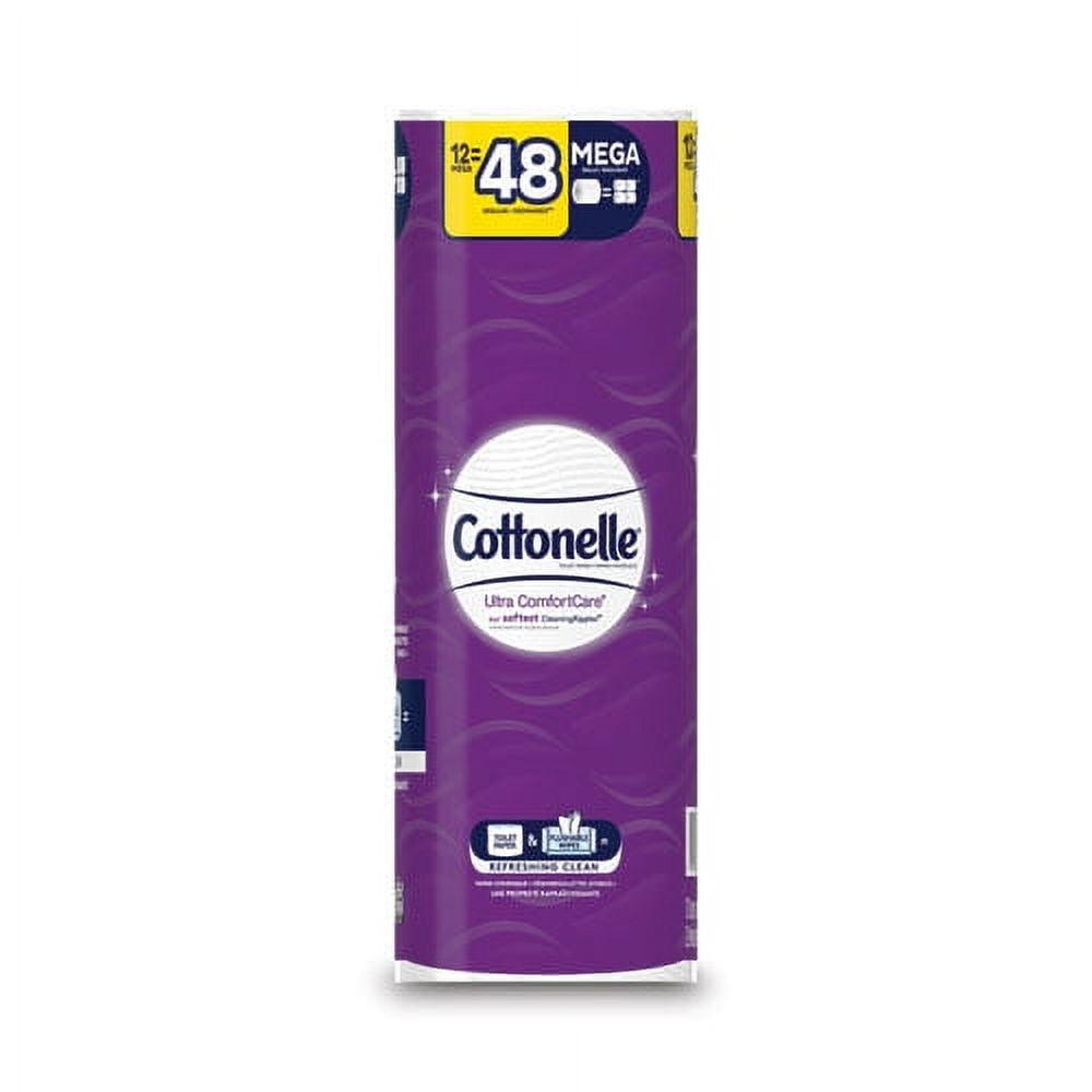 Ultra Comfortcare Toilet Paper, Soft Tissue, Mega Rolls, Septic Safe, 2 Ply, White, 284 Sheets/roll, 12 Rolls | Bundle of 5 Packs