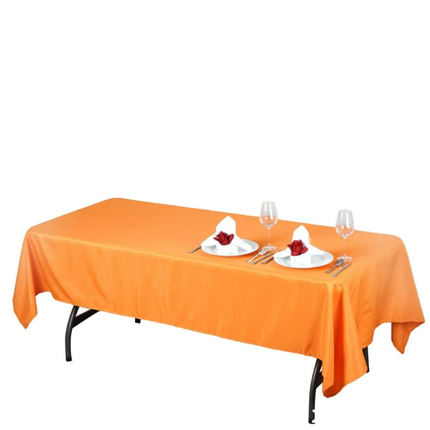 Efavormart 60x102" ORANGE Wholesale Linens Rectangle Polyester