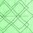 thumbnail image 1 of Ahgly Company Indoor Square Solid Emerald Green Modern Area Rugs, 4' Square, 1 of 4
