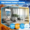 thumbnail image 2 of Giantex 18000 BTU Split Air Conditioner, Inverter Air Conditioner w/5 Operation Modes, Self-Cleaning Function & Installtion Kit Included, Energy Efficient AC Unit, 2 of 7