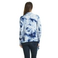 thumbnail image 5 of Made by Johnny Women's Off-Duty Open Front Tie Dye Cardigan XXL WHITE_NAVY, 5 of 6