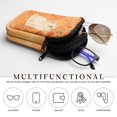 thumbnail image 5 of SEANATIVE Double Eyeglass Case Zipper Glasses Case Sunglasses Pouch for 2 Pairs of Eyeglasses Sunglasses, Multifunctional Eyewear Organizer Portable Eyewear Accessories, White Cat Print Orange, 5 of 7