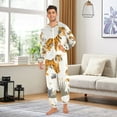 thumbnail image 4 of Cute Tigers Adult Onesie Pajamas Slim Fit Christmas One Piece Suit Pjs for Women and Men Hooded Zipper, 4 of 7