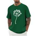 thumbnail image 2 of BLTIBY St. Patrick's Day Shirts for Men Short Sleeve Round Neck Printed Blouse Fashion Lightweight Casual Pullover Tops 2025 Army Green M, 2 of 4