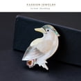 thumbnail image 3 of Vintage Bird Brooch Shell Series Lady Animal Brooch, 3 of 9