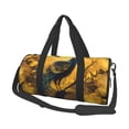 thumbnail image 1 of Balery Elegant Gold Leaf Peacock Bolsa de Gimnasio para Mujeres y Hombres, Bolsa de Viaje Impermeable, Bolsa de Fin de Semana con Compartimento para Zapatos y Bolsillo Húmedo, 1 of 6