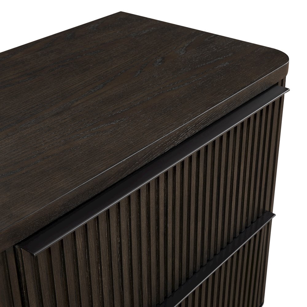 Martin Furniture Tulane Pedestal L-Desk, Pedestal Desk, Office Desk, Brown