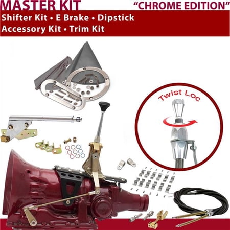 American Shifter FMX Shifter Kit 6 in. E Brake Cable Clamp Clevis Trim Kit Dipstick for D3DDB