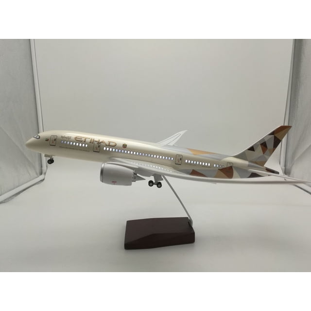Modelo de avión de simulación de aviación Emirates UAE A380 de 46 cm a escala 1:160 con luces