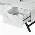 thumbnail image 6 of Throm White Faux Marble Grain Finish Lift-Top Coffee Table for Modern Living Rooms, 6 of 8