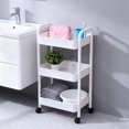 thumbnail image 4 of Organizers and Storage for Bedroom ThreeLayer Trolley Floor Storage Rack, Kitchen, Bedroom, Bathroom, MultiFunctional, Mobile, Easy to Move Organization and Storage Bedroom, 4 of 6