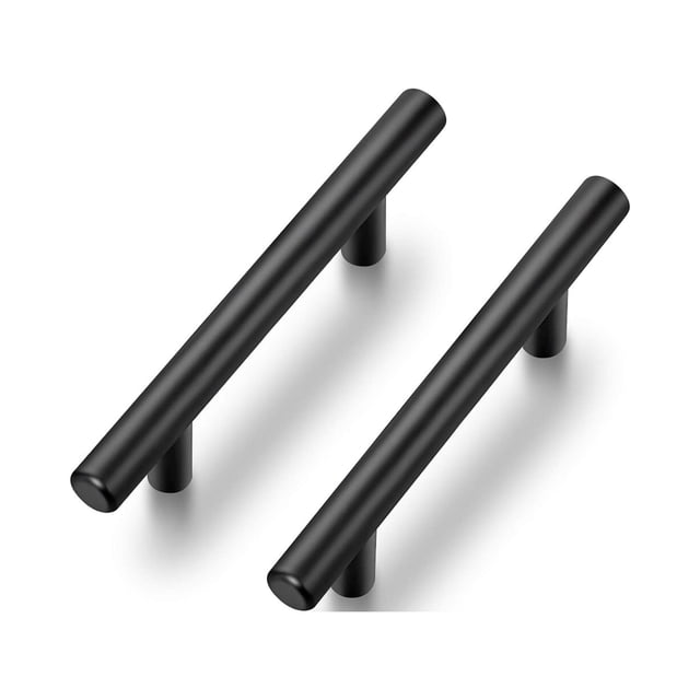 Tiradores para gabinete Ravinte de acero inoxidable negro mate de 15 cm