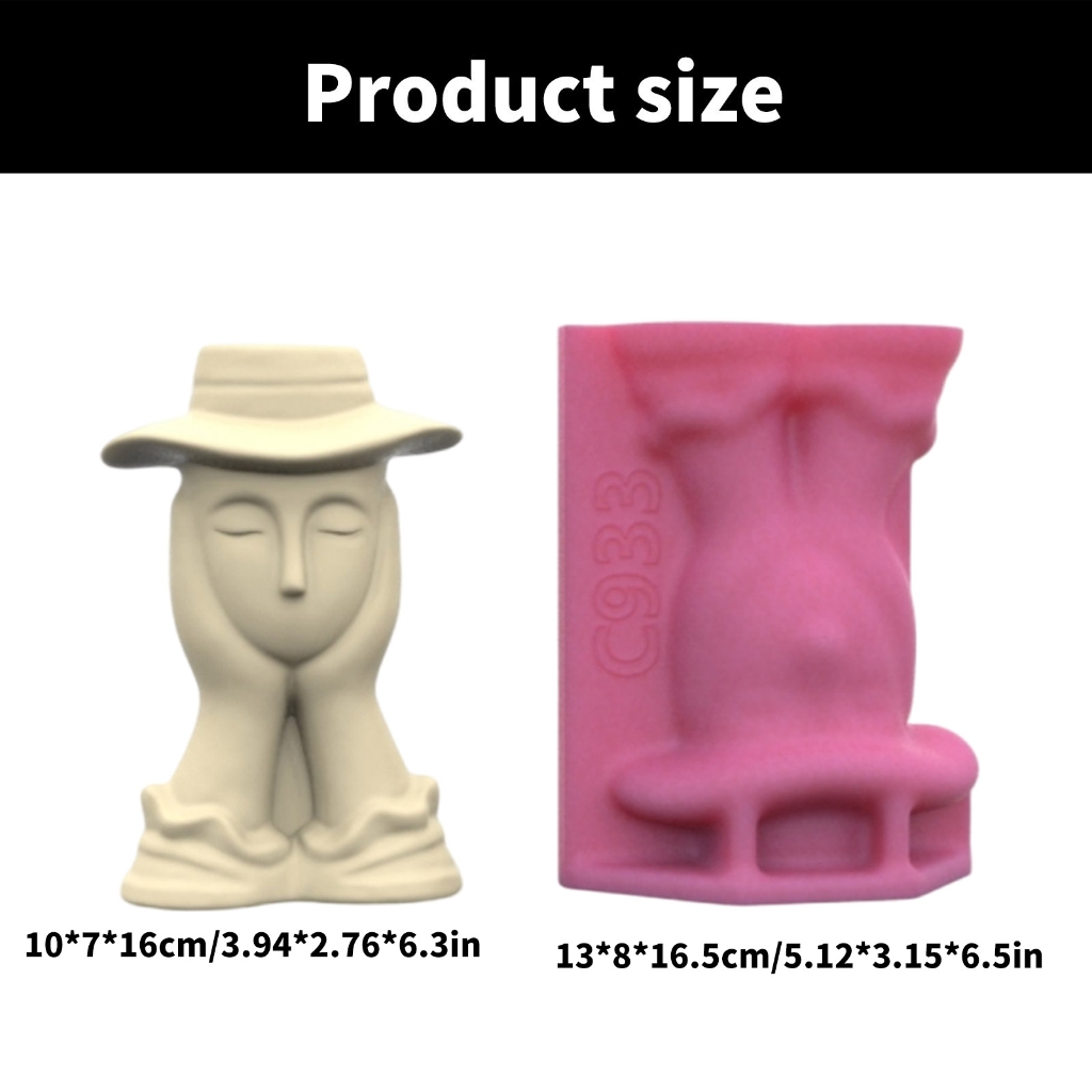 lanema Hand-Making Epoxy Resin Plant Pots Mould Silicone Texture for Concrete Vases