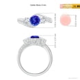 thumbnail image 4 of ANGARA Natural Tanzanite and Diamond Three Stone Bypass Engagement Ring in 14K White Gold for Women (Size-6mm) | December Birthstone, Anniversary, Jewelry Gift for Women | Natural Tanzanite Ring, 4 of 8