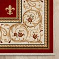 thumbnail image 5 of Well Woven Custom Size Hallway Stair Runner Apollo Fleur De Lis Red (27" x 65' Runner) Rug, 5 of 5
