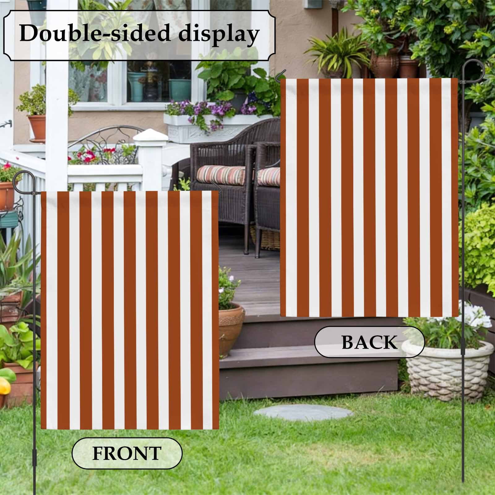 Red White Stripes House Flag 28 x 40 Inches, Simple Classic Modern Striped Line Weather Proof Outdoor Patio Flags Double Sided Small House Decoration for Yard Lawn Outside Home