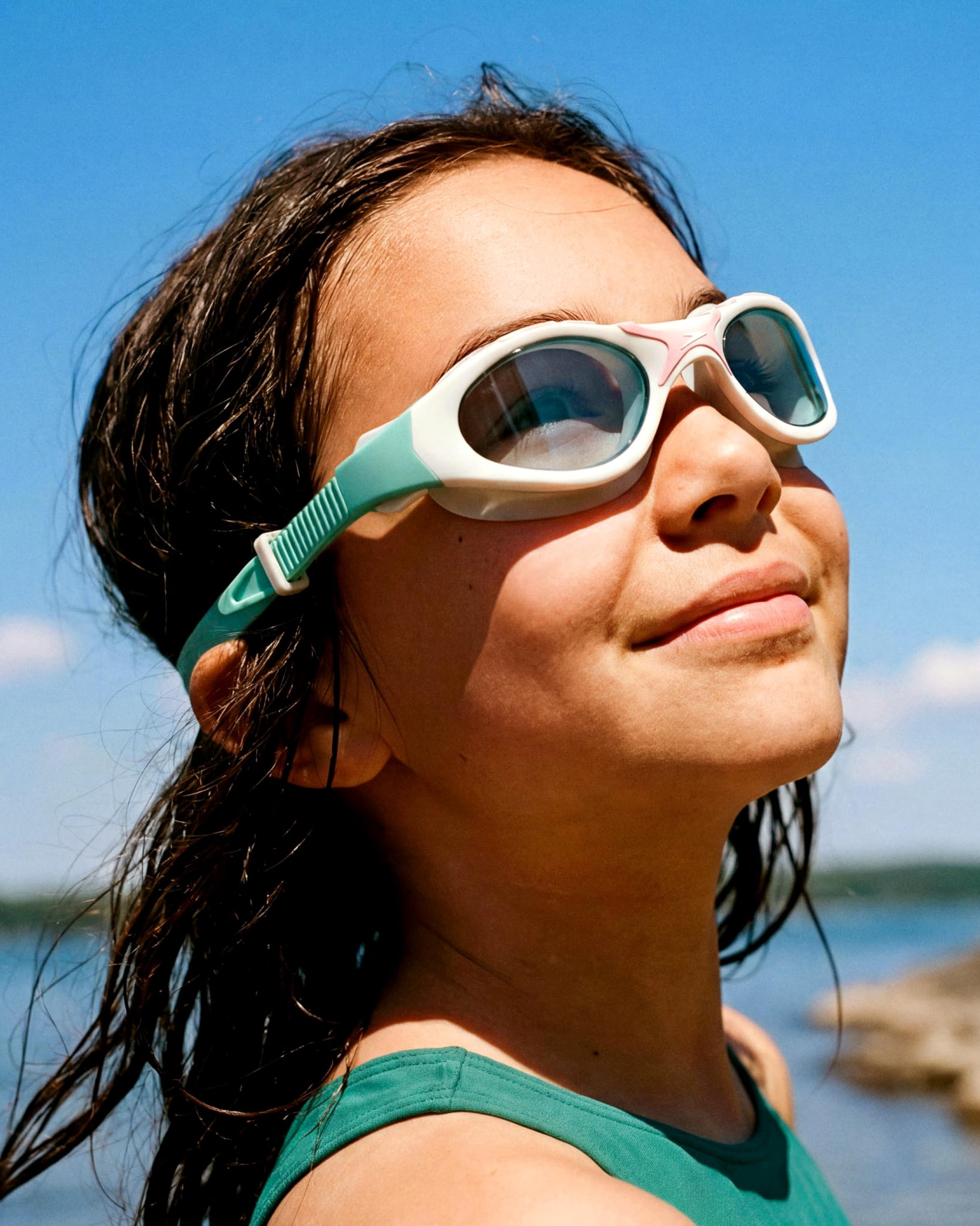 Speedo Junior Seabreeze Swim Goggle, Soft Fit with Anti‑Fog and UV Protection, Ages 6–12