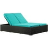 Evince Chaise Lounge with Cushion - Finish: Turquoise