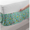thumbnail image 2 of Strawberry Bed Skirt, Illustration of Fruits on a Spotted Background, Elastic Bedskirt Dust Ruffle Wrap Around for Bedding Decor, 4 Sizes, Seafoam Multicolor, by Ambesonne, 2 of 2