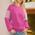 thumbnail image 4 of HAiming Womens Casual Oversized Sweatshirt Long Sleeve Crew Neck Color Block Pullover Tops Side Slit Trendy Clothes, 4 of 6