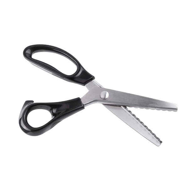 Tijeras Dentadas Decorativas de Tela, Hojas de Acero inoxidable para Uso Profesional y Domísico, 23 cm