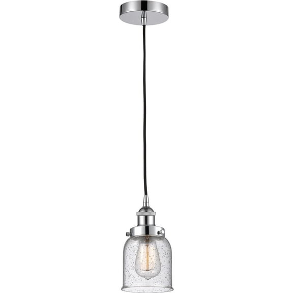 616-1PH-PC-G54 Innovations Lighting Bell - 1 Light Mini Pendant In Industrial Style-10 Inches Tall and 5 Inches Wide-Polished Chrome Finish-Seedy